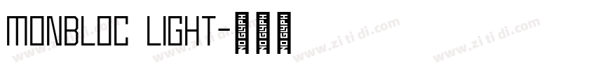 Monbloc Light字体转换